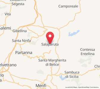 Map of Salaparuta, Sicily