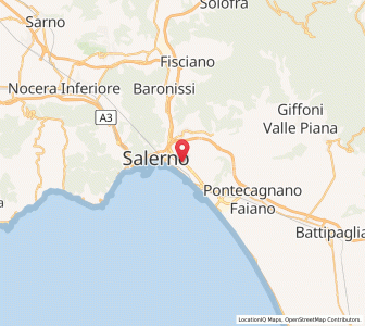 Map of Salerno, Campania