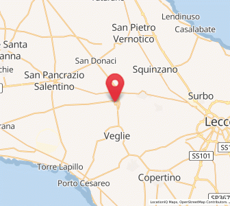 Map of Salice Salentino, Apulia