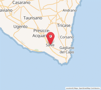 Map of Salve, Apulia