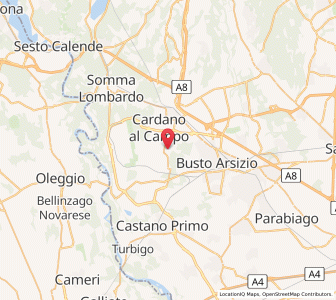 Map of Samarate, Lombardy