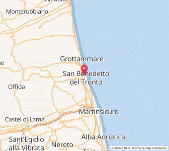Map of San Benedetto del Tronto, The Marches