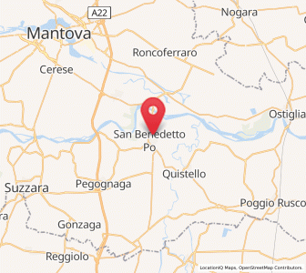 Map of San Benedetto Po, Lombardy