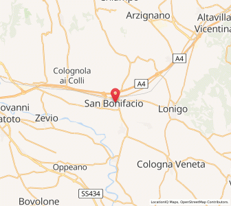 Map of San Bonifacio, Veneto