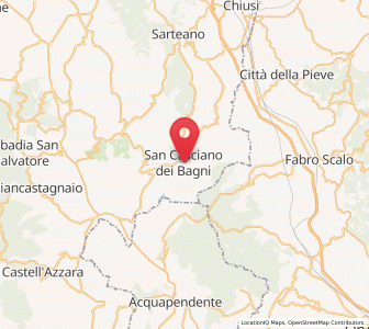 Map of San Casciano dei Bagni, Tuscany