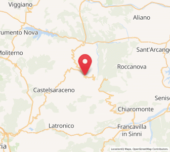 Map of San Chirico Raparo, Basilicate