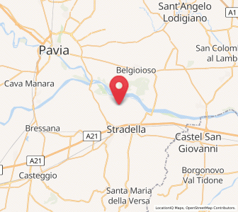 Map of San Cipriano Po, Lombardy