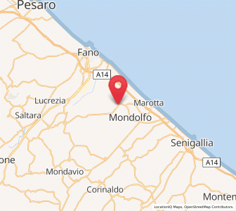 Map of San Costanzo, The Marches