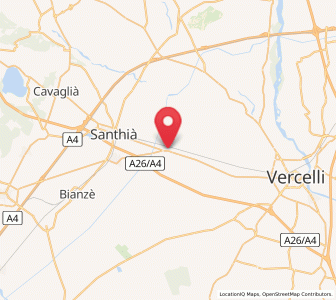 Map of San Germano Vercellese, Piedmont