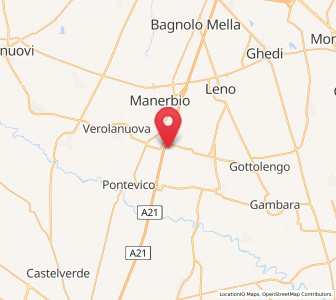 Map of San Gervasio Bresciano, Lombardy