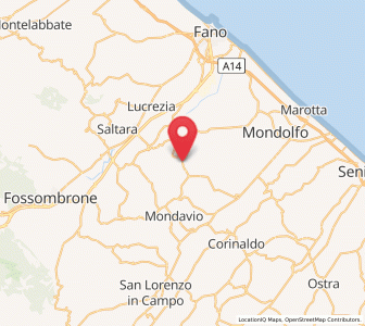 Map of San Giorgio di Pesaro, The Marches