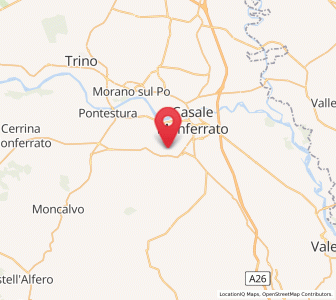Map of San Giorgio Monferrato, Piedmont