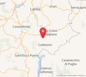 Map of San Giuliano di Puglia, Molise