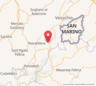 Map of San Leo, Emilia-Romagna
