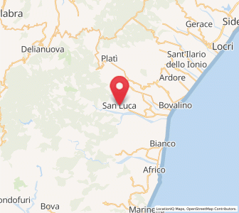 Map of San Luca, Calabria