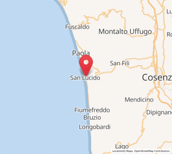 Map of San Lucido, Calabria