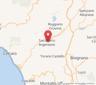 Map of San Marco Argentano, Calabria