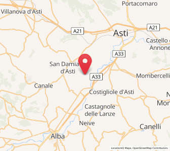 Map of San Martino Alfieri, Piedmont