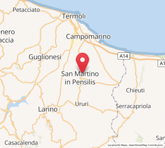 Map of San Martino in Pensilis, Molise