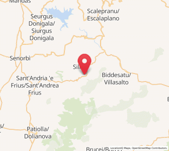 Map of San Nicolo'Gerrei, Sardinia