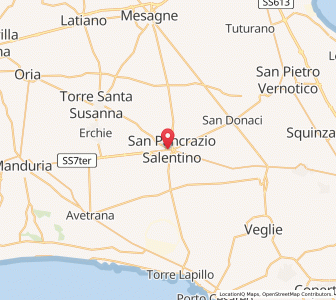 Map of San Pancrazio Salentino, Apulia