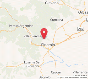 Map of San Pietro Val Lemina, Piedmont