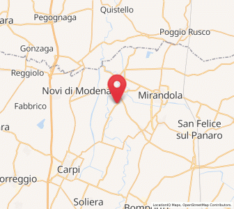 Map of San Possidonio, Emilia-Romagna