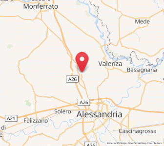 Map of San Salvatore Monferrato, Piedmont
