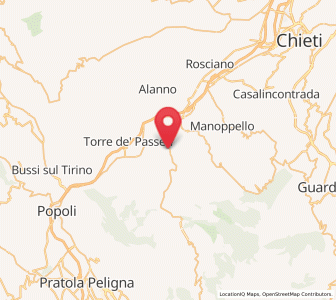 Map of San Valentino in Abruzzo Citeriore, Abruzzo