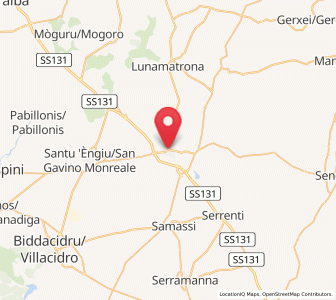 Map of Sanluri, Sardinia