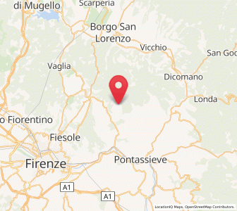 Map of Santa Brigida, Tuscany