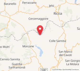 Map of Santa Croce del Sannio, Campania