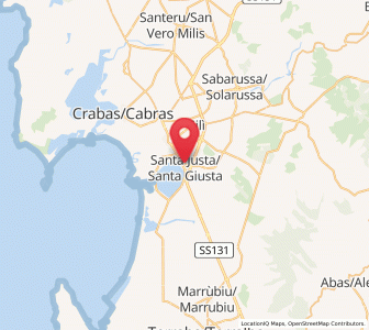 Map of Santa Giusta, Sardinia