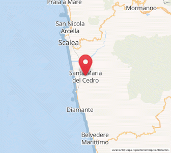Map of Santa Maria del Cedro, Calabria