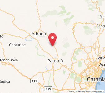 Map of Santa Maria di Licodia, Sicily