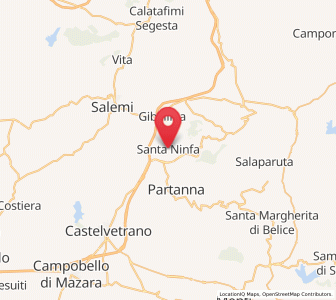 Map of Santa Ninfa, Sicily