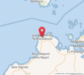 Map of Santa Teresa Gallura, Sardinia