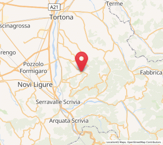 Map of Sant'Agata Fossili, Piedmont
