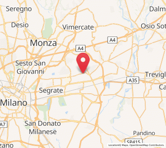 Map of Sant'Agata Martesana, Lombardy