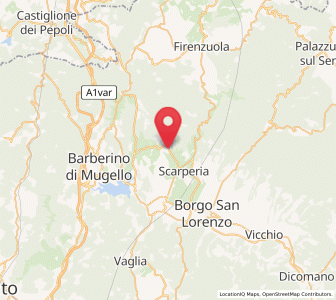 Map of Sant'Agata, Tuscany