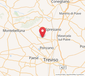 Map of Santandrà, Veneto