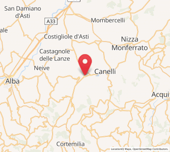 Map of Santo Stefano Belbo, Piedmont