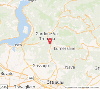 Map of Sarezzo, Lombardy