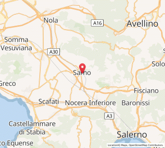 Map of Sarno, Campania