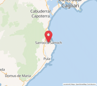 Map of Sarroch, Sardinia