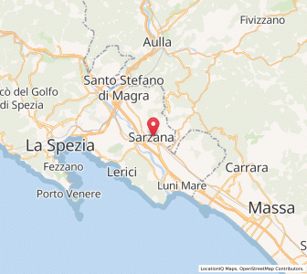 Map of Sarzana, Liguria