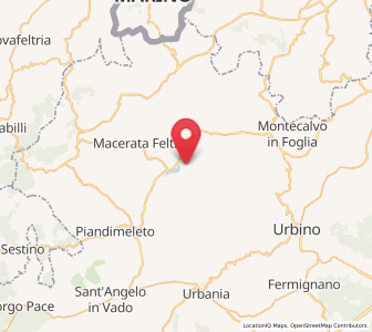 Map of Sassocorvaro, The Marches