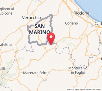 Map of Sassofeltrio, Emilia-Romagna