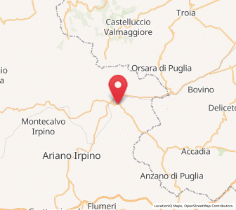 Map of Savignano Irpino, Campania