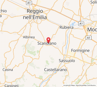 Map of Scandiano, Emilia-Romagna